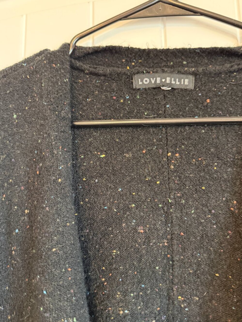 Love Ellie soft black cardigan with an open front and two nice pockets. - Picture 2 of 6
